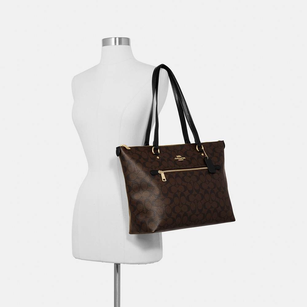 NWT Coach Outlet Gallery Tote In Signature Canvas - Picture 5 of 5